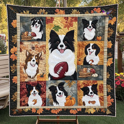 Border Collie Football Frenzy WN1010036CL Quilt