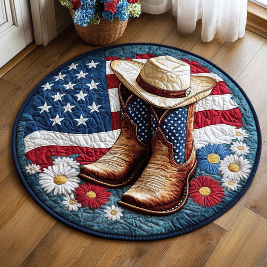 Cowboy Heartland CP1905011CL Quilted Round Mat
