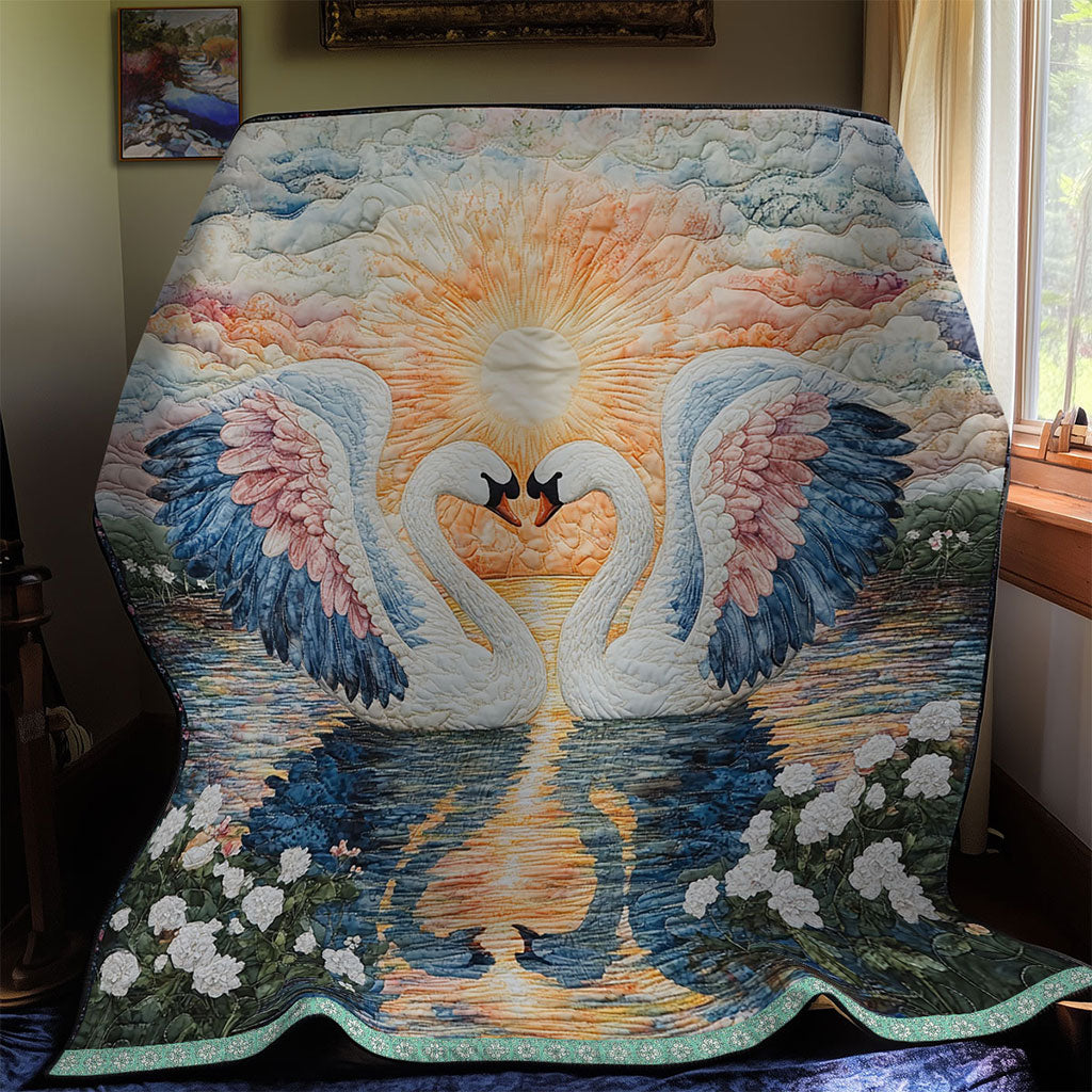 Swan Flower WT0801006CL Quilt