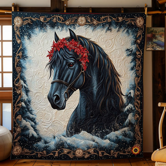 Winter Black Horse WY2311029CL Quilt