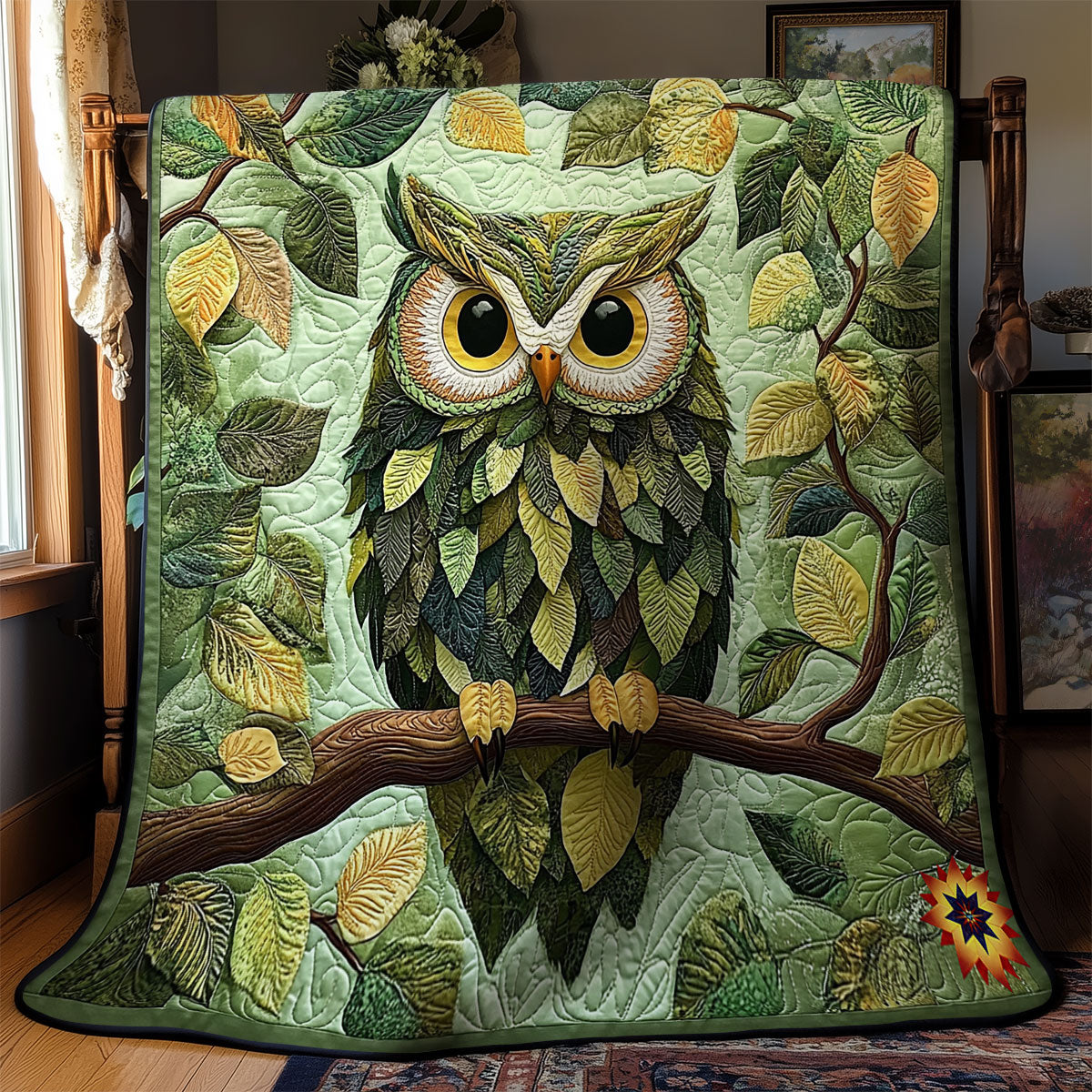 Leaves Owl WY1911096CL Quilt