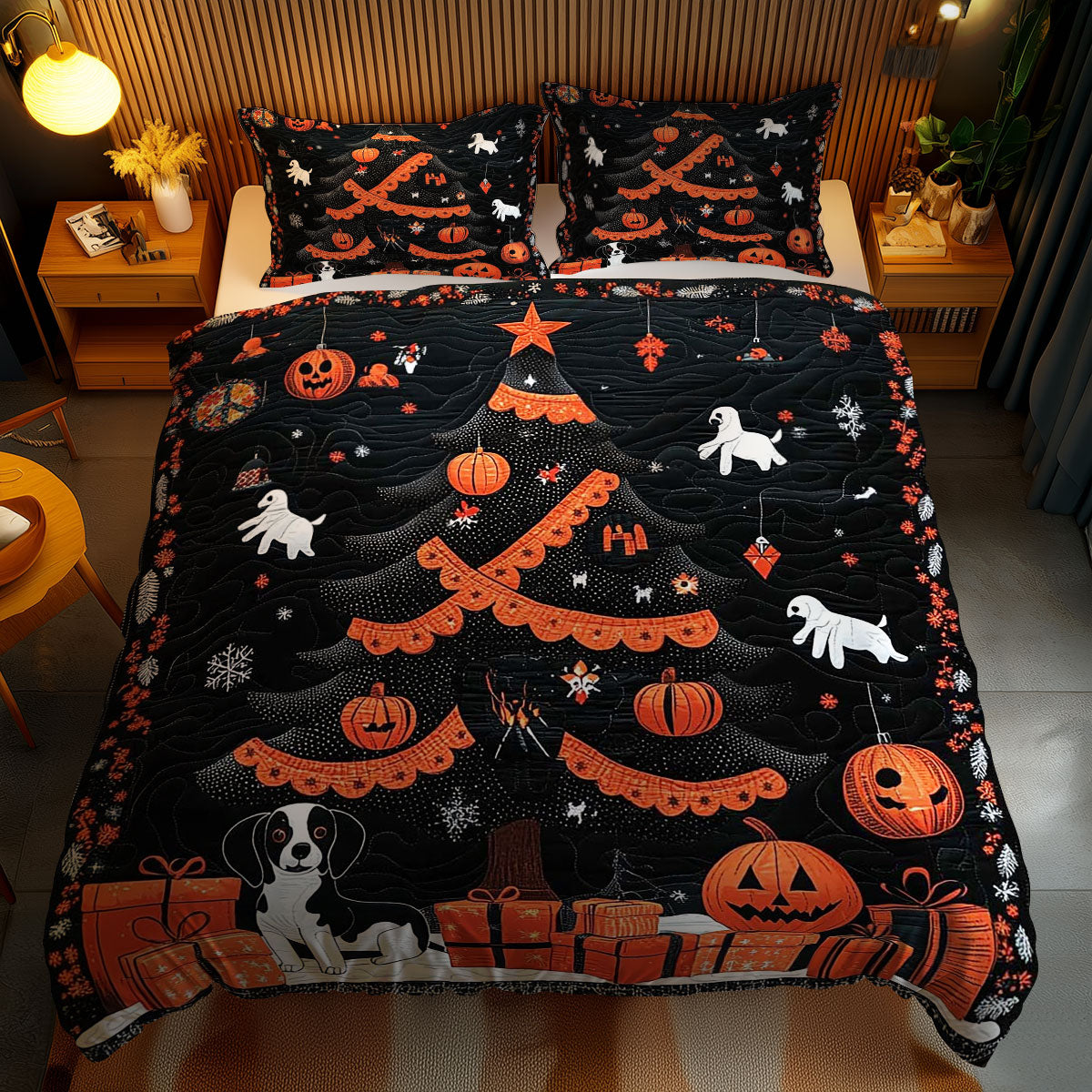 Dog's Magical Christmas Palette WN1010121CL Duvet Cover Set