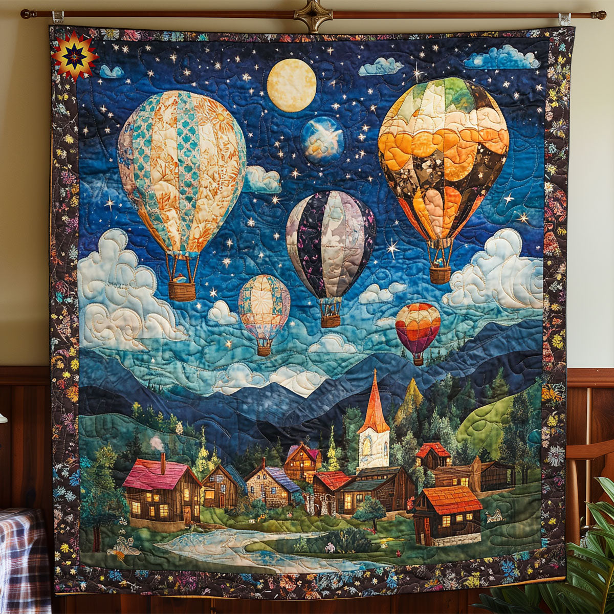 Hot Air Balloon WY2211008CL Quilt