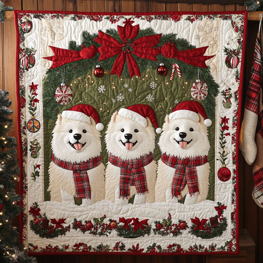 Christmas Samoyed WJ0512012CL Quilt