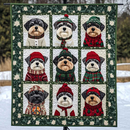 Miniature Schnauzer Christmas Joy WN0710028CL Quilt