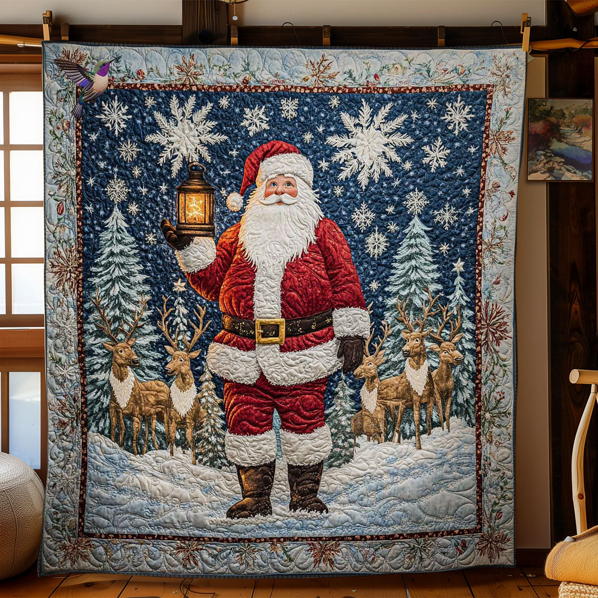 Santa’s Woodland WN1411004CL Quilt