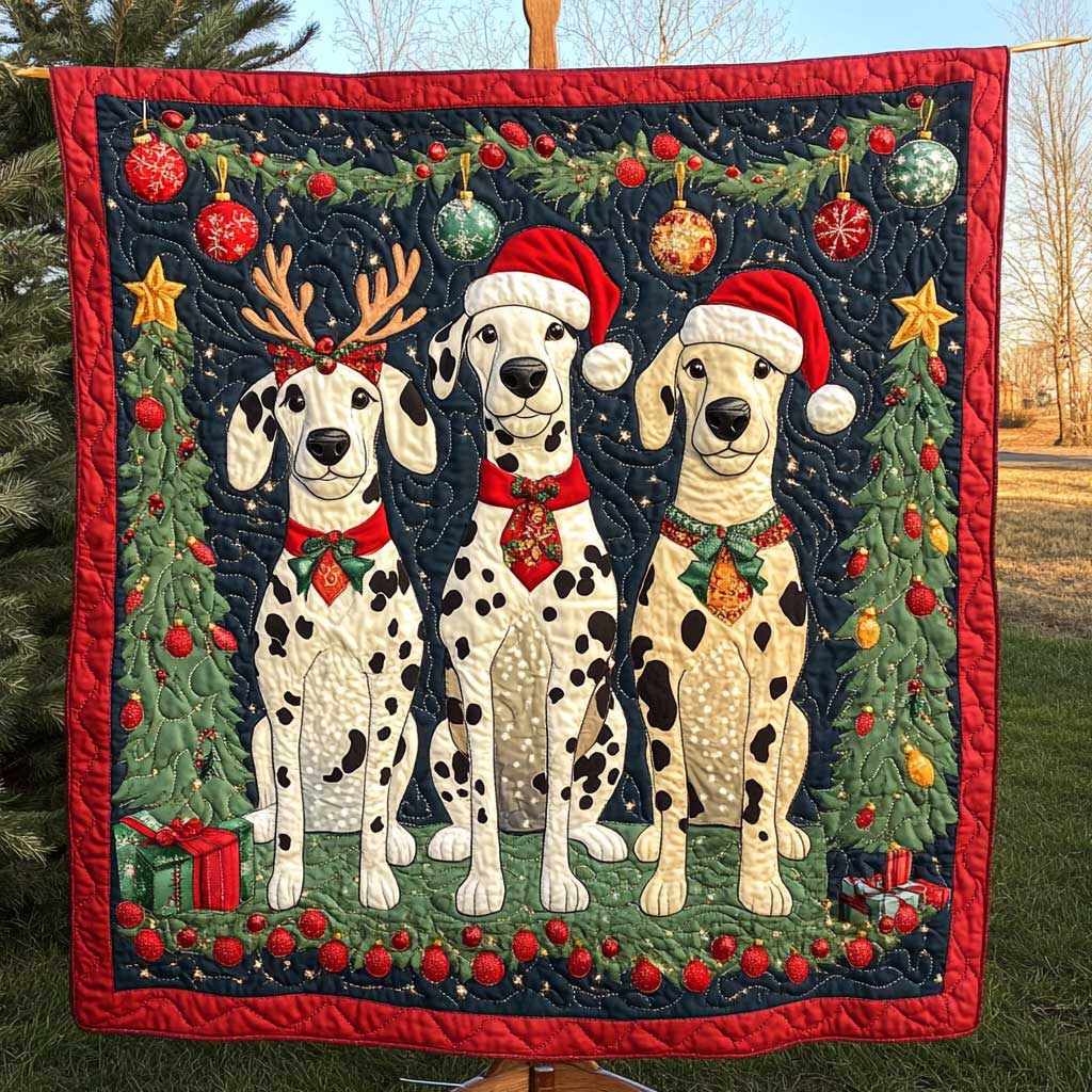 Dalmatian Holiday Fun WN3009040CL Quilt
