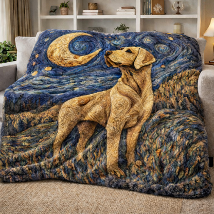 Starry Night Dog QA2301004CL Faux Fur Throw Blanket