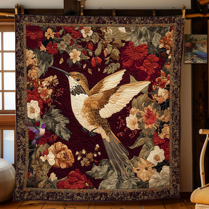 Floral Hummingbird WN0811017CL Quilt