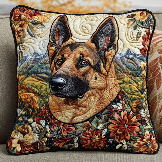 German Shepherd Wildflowers WT1403018CL Quilt Pillow Case