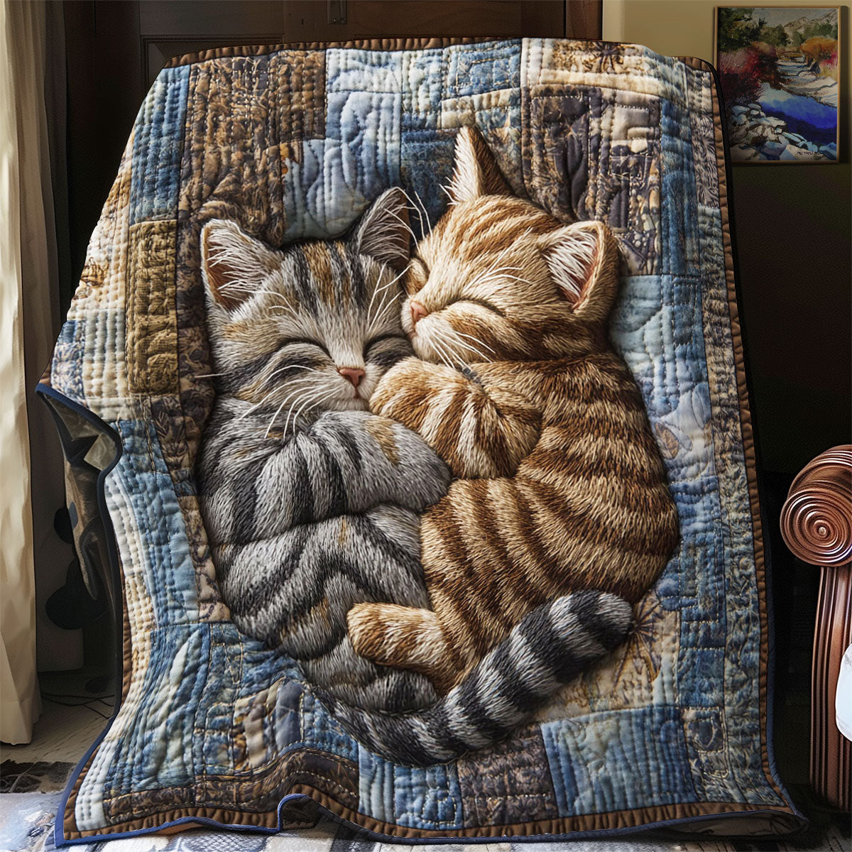 Cute Kitten Sleeping WY2702053CL Quilt