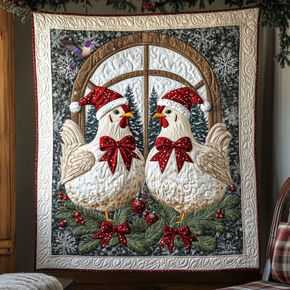 Chicken Christmas WX0511007CL Quilt
