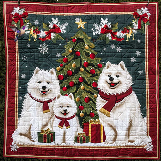 Adorable Samoyed Christmas Gift WP2110001CL Quilt