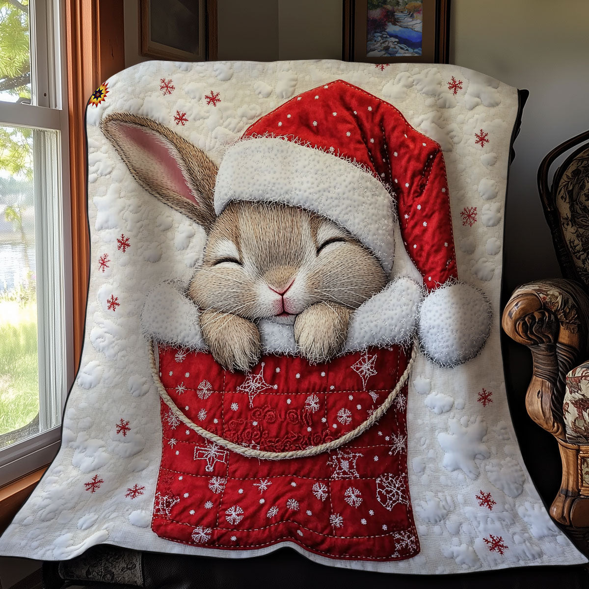 Christmas Rabbit WY0511028CL Quilt