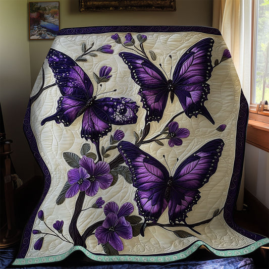 Purple Butterfly WX1411036CL Quilt