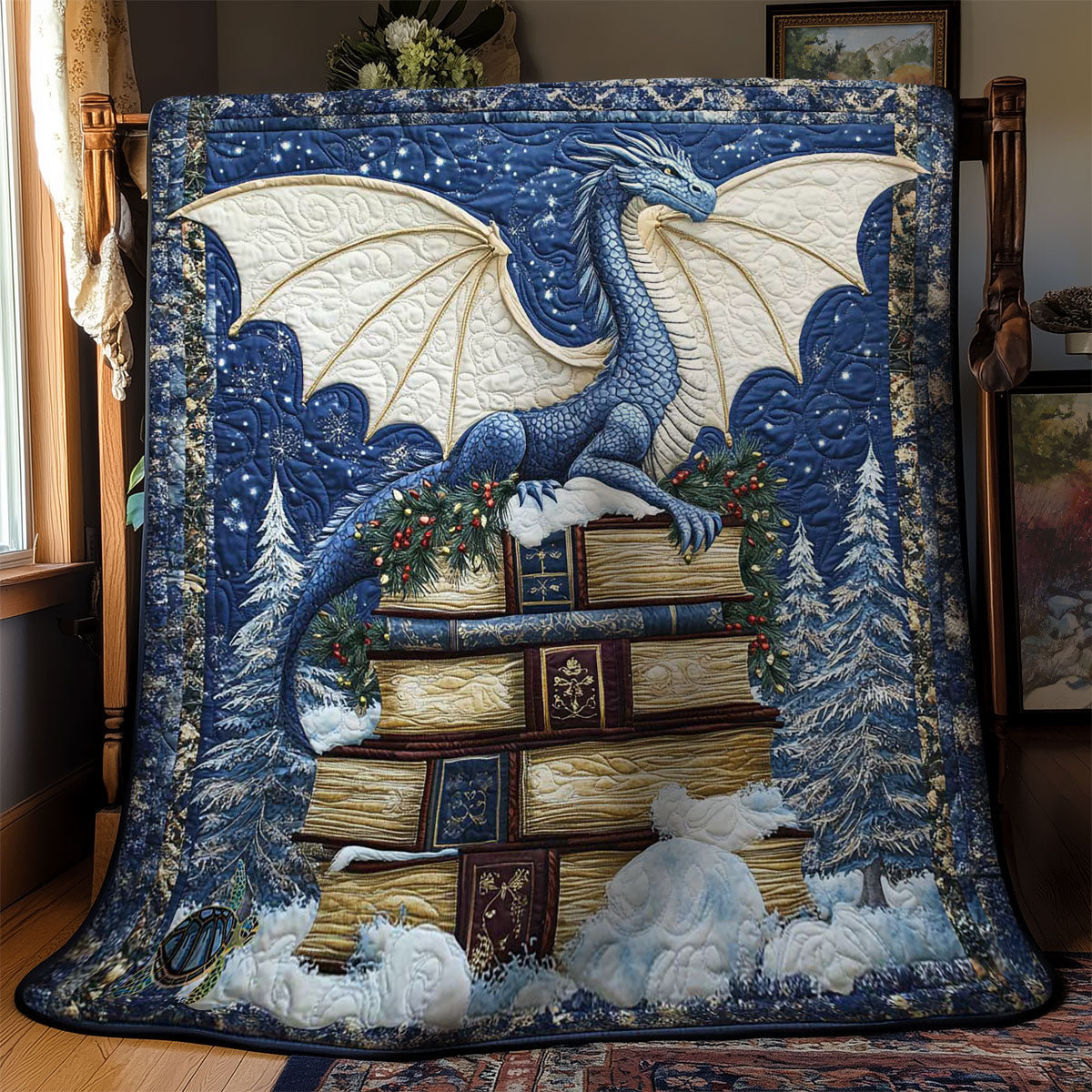 Holiday Wisdom Dragon WN0612015CL Quilt