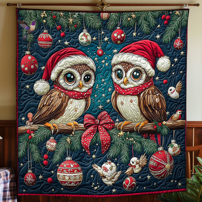 Christmas Night Couple Owl WY1311027CL Quilt