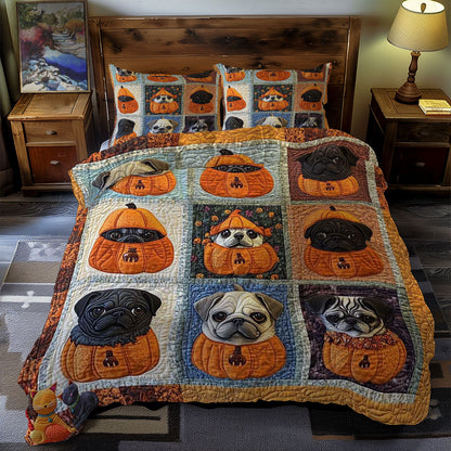 Bulldog Pumpkin Cute WN0310091CL Duvet Cover Set