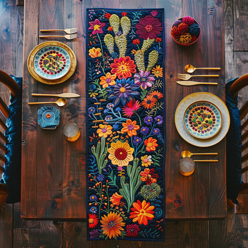 Sunset Petals Parade CP1706040CL Quilted Table Runner