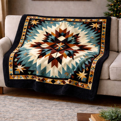 Tribal Pattern KL2401008CL Faux Fur Throw Blanket