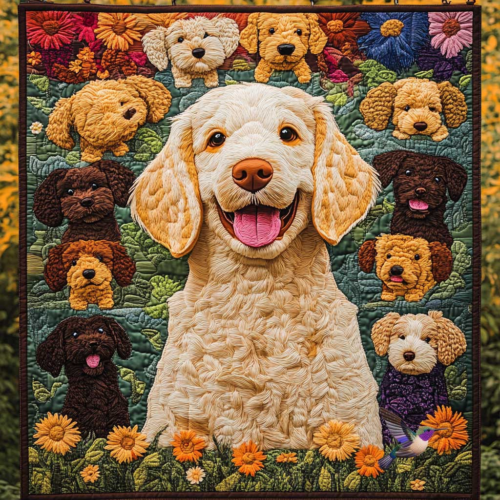 Sunny Golden Retriever WP0310005CL Quilt