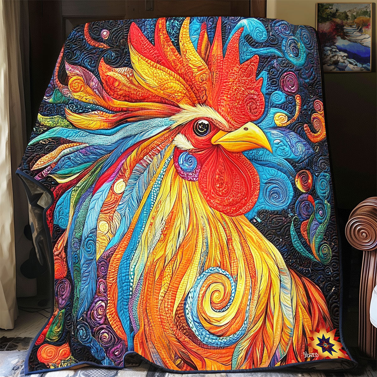 Rooster WY2111038CL Quilt
