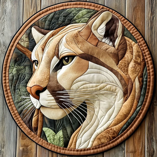 Forest Cougar CP1404047CL Quilted Round Mat