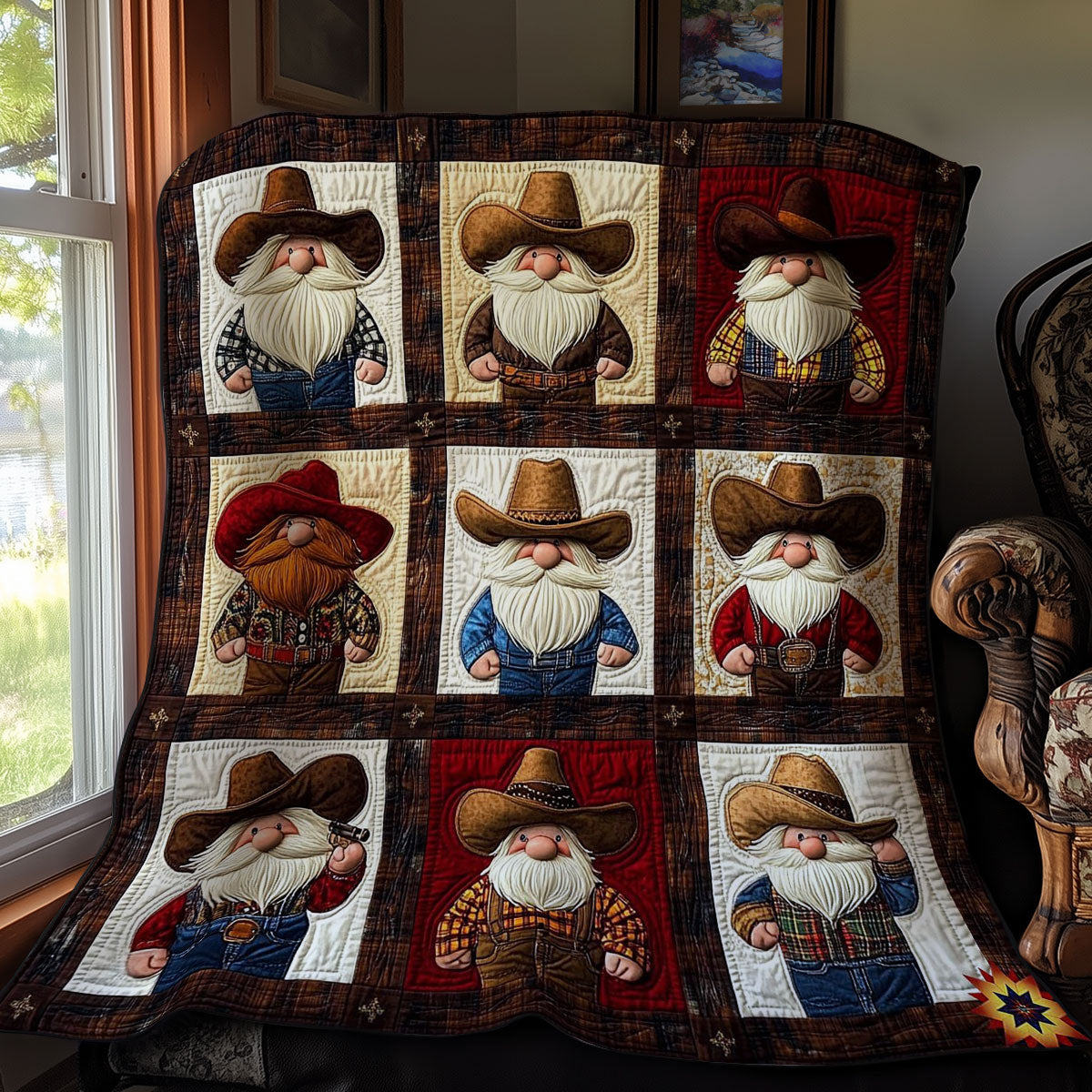 Cowboy Gnome WY0412003CL Quilt