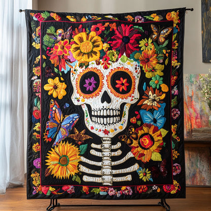 Flower Skull WU2610013CL Quilt