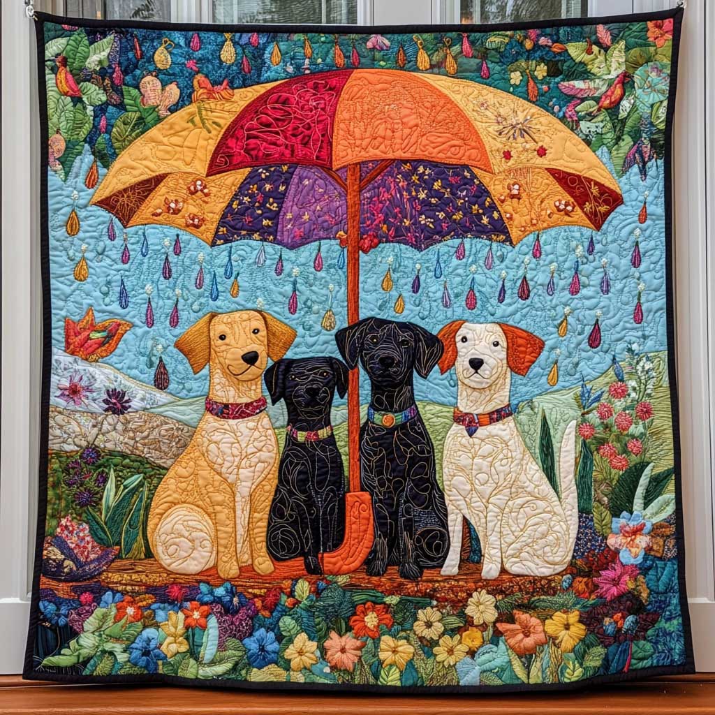 Dog's Umbrella Paradise WN3009049CL Quilt