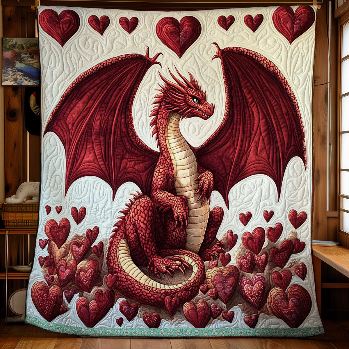 Red Heart Dragon WX0512033CL Quilt