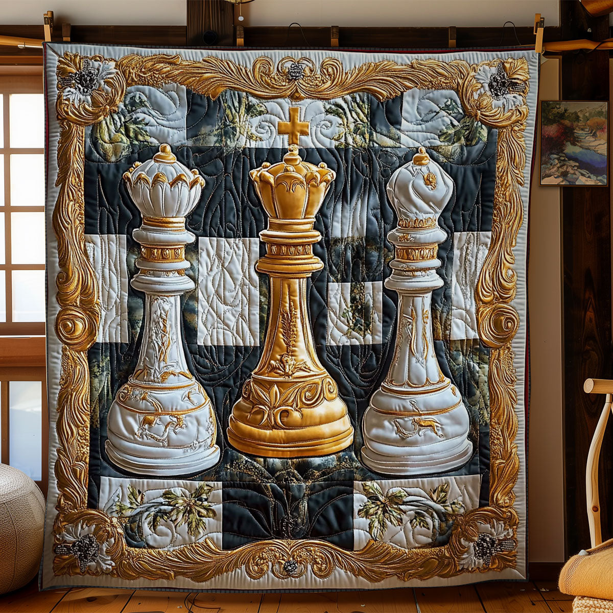 Royal Chess Pieces WY2201081CL Quilt