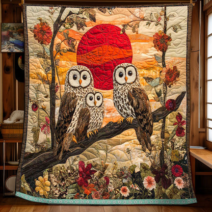 Floral Sunset Owl WP1309005CL Quilt
