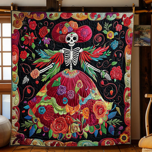 Hippie Skeleton WY1912044CL Quilt