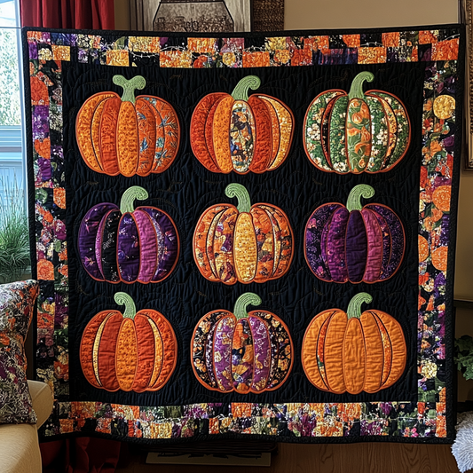 Colorful Pumpkin Garden XR2609002CL Quilt