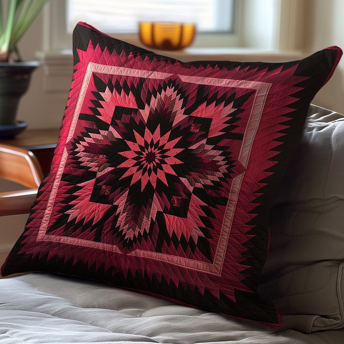 Native American Amish Star WJ1411039CL Quilt Pillow Case