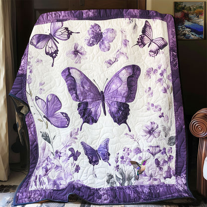 Purple Butterfly WY2011048CL Quilt