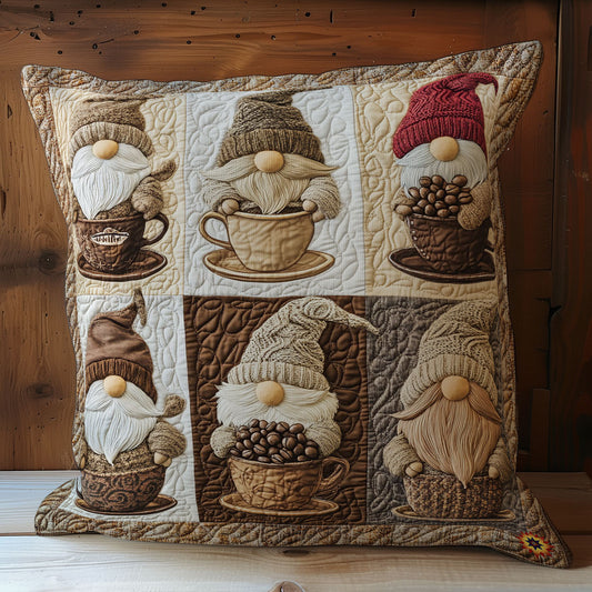 Coffee Time Of Gnome WY2501010CL Quilt Pillow Case