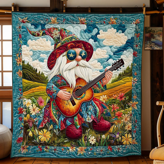 Hippie Gnome Playing Guitar WY1612017CL Quilt