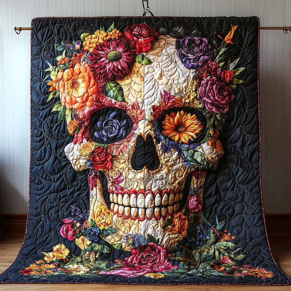 Flower Skull YR0711005CL Quilt