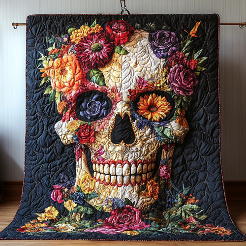 Flower Skull YR0711005CL Quilt