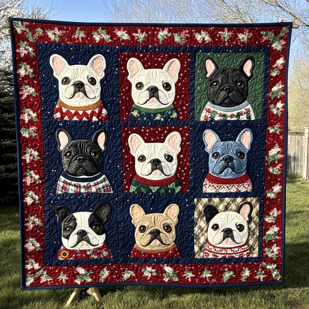 Winter French Bulldog WJ3110022CL Quilt