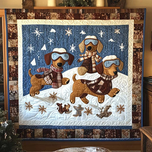 Dachshund's Alpine Joy WN2011043CL Quilt