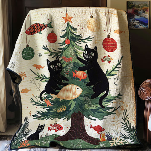 Christmas Cat Joy WN0410022CL Quilt