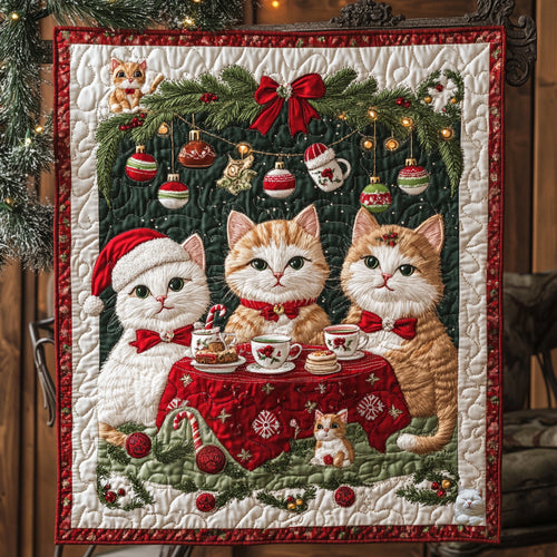 Cat Tea Party WU3010010CL Quilt
