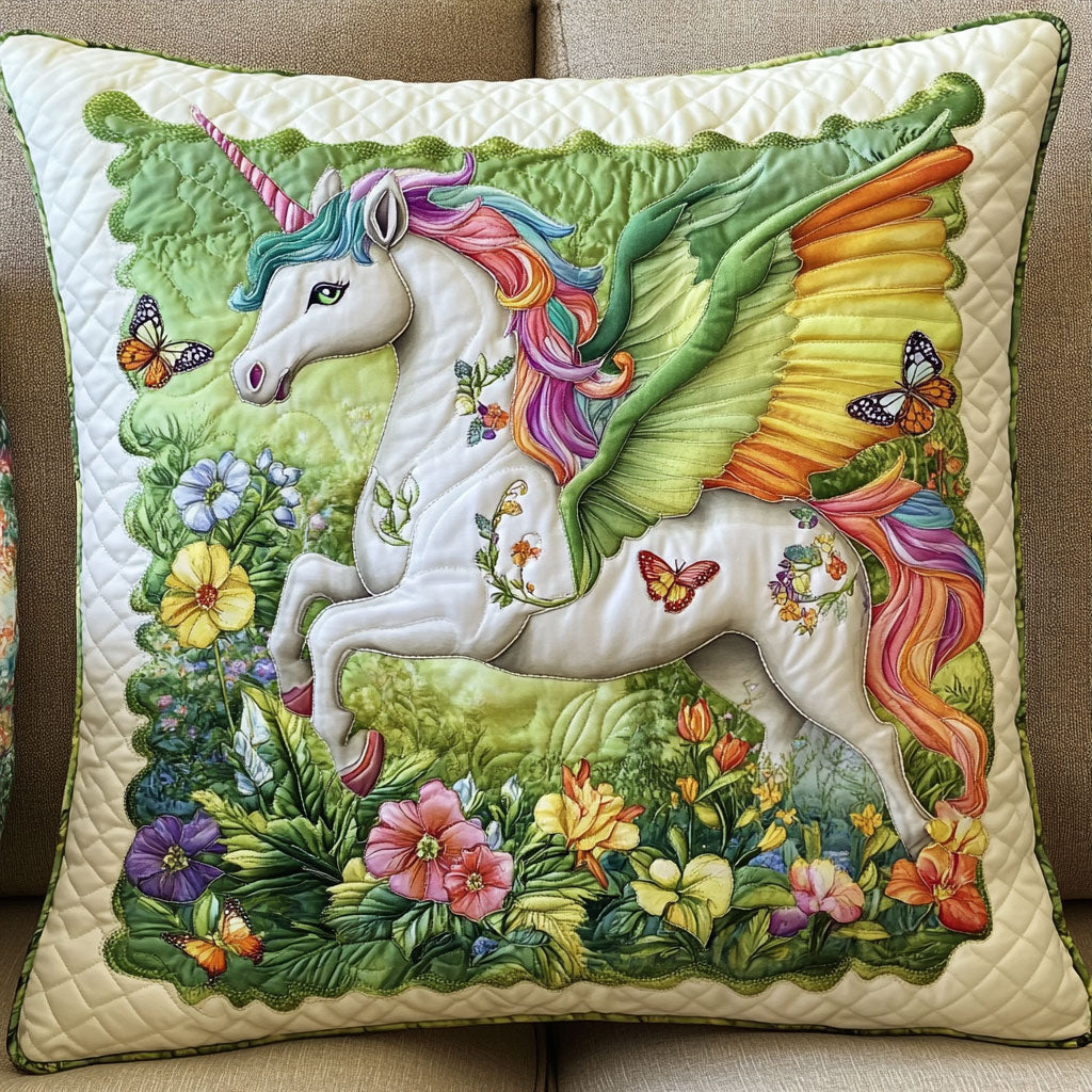 White Unicorn Flower WT1403025CL Quilt Pillow Case