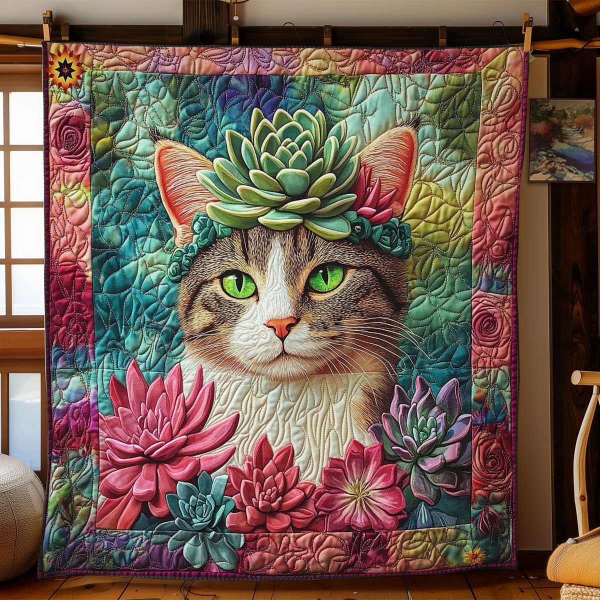 Echeveria Cat WY2012043CL Quilt