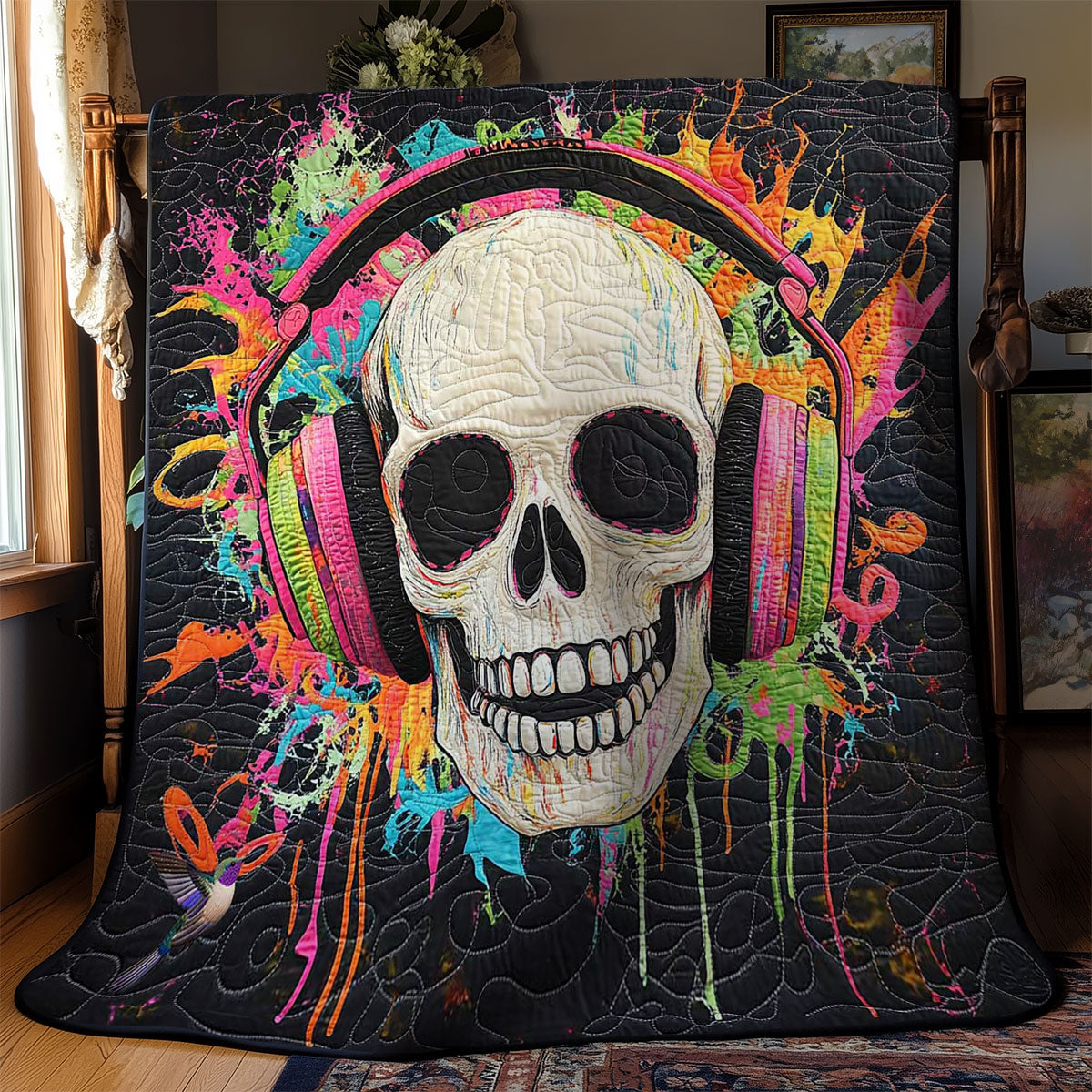 Neon Groove Skull WN0712022CL Quilt