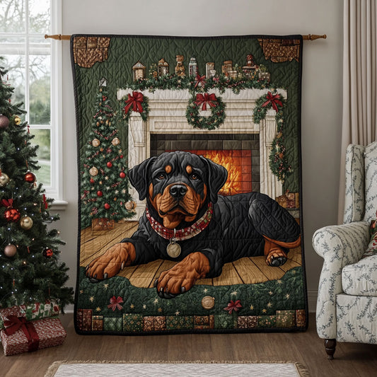Rottweiler Christmas WT0710008CL Quilt