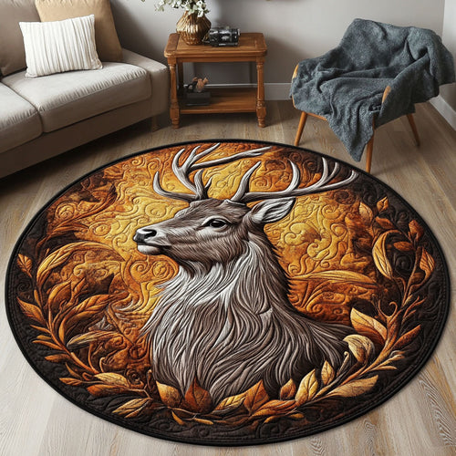 Leafy Stag WY1703079CL Quilted Round Mat